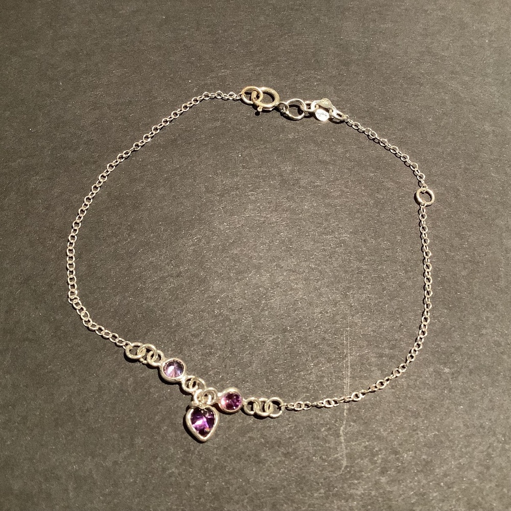 Sterling Silver Amethyst Bracelet